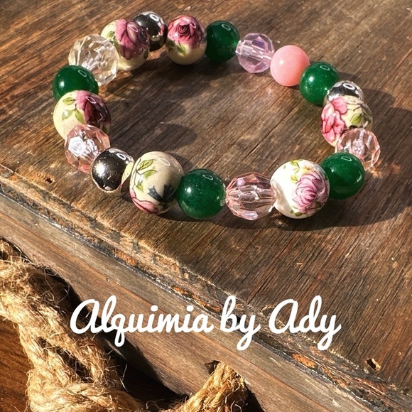 Chunky untreated emerald bracelet colorful luxury - Picture 1 of 1